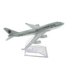 1/400 Scale Aircraft B747 Qatar Airways 16cm Alloy Plane Boeing 747 Model Toys Children Kids Gift for Collection 2024 - buy cheap