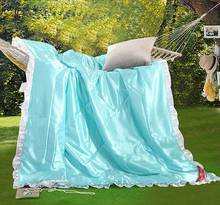 51 High Quality Silk Summer Quilt Air Condition Blanket Satin Jacquard Large Size Adult Comforter Bed Cover Home Hotel Use 2024 - buy cheap