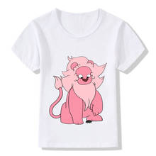 Детская летняя забавная Футболка розового цвета с изображением Льва детская одежда со Стивеном и Вселенной повседневные топы для мальчиков и девочек ooo5055 2024 - купить недорого