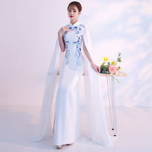 Sexy Slim Party Cheongsam Vintage Chinese style Womens Wedding Qipao Evening Dress Elegant Sleeveless Long Robe Retro Vestidos 2024 - buy cheap