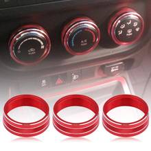 3pcs  Aluminum Alloy Air Conditioning Button Cover Decorative Twist Switch Trim for Jeep Wrangler JK JKU 2011-2018 Car Styling 2024 - buy cheap