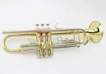 Trompeta MARGEWATE Bb de alta calidad, tubo de laca dorado Plano B, instrumento Musical para tocar, Trompeta con funda de boquilla 2024 - compra barato