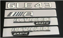 Chrome GLE43 AMG BITURBO 4MATIC Fender Badge Emblems for Mercedes  W166 C292 2024 - buy cheap
