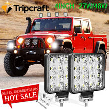 Tripcraft 9LED 27W 16LED 48W Work Light 12V 24V Car LED Spot Flood Square Round Auto Truck Off Road Led bar Offroad Accessories 2024 - buy cheap