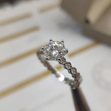 6,5 мм механический кольцо вафельная S925 стерлингового серебра Свадебные День памяти VVS1 1CT 2CT D Цвет болгарский кольцо 2024 - купить недорого
