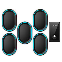 CACAZI Self-powered Wireless Doorbell No Battery US EU UK Plug Smart Home Wireless Call Doorbell Inteligente Ringbell 220V Chime 2024 - buy cheap