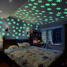 Christmas Decorations for Home Luminous Wall Sticker Snowflake Glow In The Dark Decal for Kids Baby Rooms wooden ornaments 2024 - buy cheap