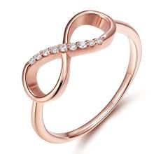 EAMTI-anillos de nudo infinito para mujer, joyería de plata de ley 925, oro rosa, compromiso, boda, compromiso 2024 - compra barato