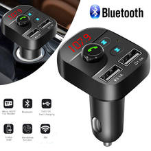 Transmisor FM Kit inalámbrico con Bluetooth para coche manos libres para coche, reproductor de MP3 LCD para coche, Cargador USB Dual, modulador FM, accesorios para coche 119 2024 - compra barato