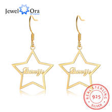 JewelOra Personalized 925 Sterling Silver Custom Name Dangle Earrings for Women Customize Letter Star Drop Earrings Gift for Her 2024 - buy cheap