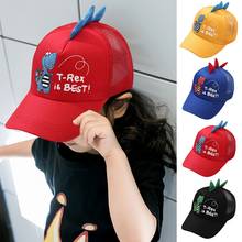 Moda crianças bebê menino meninas chapéu dinossauro bordado boné bonés de beisebol verão praia sol pico chapéu ajustável chapéus gorras gorпка 2024 - compre barato