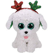Ty Cute Animals Small Size Sugar the Santa Dog Plush Toy Doll Christmas Gift 15cm 2024 - buy cheap