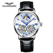 GUANQIN Fashion Automatic Mechanical Wristwatches Watch Top Brand Double flywheel Watches Moon Phase Mechanical Watch 2024 - buy cheap