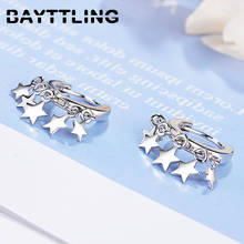 BAYTTLING-pendientes de plata esterlina 925 para mujer, aretes de gota de estrella fina de 20MM de oro/plata, Charm de moda, regalos de joyería de boda 2024 - compra barato