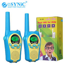 Esyic-walkie talkie portátil para crianças, longo alcance, até 3 km, 22 canais, 2 peças 2024 - compre barato