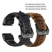 Leather Band Watchband Strap for Garmin Fenix 5/5X Plus 6/6X Pro Smart Bracelet 22 26mm Quick easy Fit Big wrist Wristband Strap 2024 - buy cheap