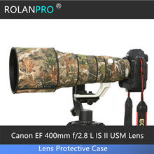 Линзы rolanpro Камуфляжный Плащ дождевик для Canon EF 400 мм F/2,8 L IS II USM защитный чехол для объектива Крышка для Canon SLR камеры 2024 - купить недорого