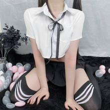 Japanese Style Sexy School Uniform Lingerie Erotic Women Girls Kawaii Sailor Student Pleated Skirt JK Costume Set Underwear 2024 - buy cheap