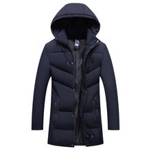 Plus Hooded Cotton Jacket Winter Lengthen Plus Velvet Thick Down Jacket Hooded Cotton Windproof Warm Puffer Jacket Winter Coat 2024 - buy cheap
