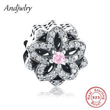 Fit Original Bracelet 925 Sterling Silver Flower Beads With Pink Zircon DIY Jewelry Making Women Charms Berloque 2024 - buy cheap
