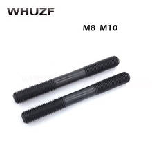 Pernos de tuerca estándar métricos de acero al carbono de grado 8,8, varilla de tornillo, palo de dientes de doble cabeza M8 * 30/40/50/60-100mm, 10 Uds. 2024 - compra barato