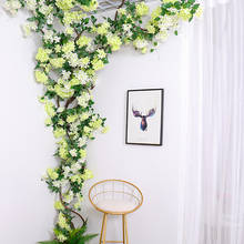 Conjunto de hortensia Artificial, árbol de flores de seda verde, traje de fiesta, colgante de pared, telón de fondo de boda, paisaje artesanal, decoración del hogar al aire libre 2024 - compra barato