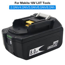 Makita-bateria de íon de lítio recarregável, 8.0 ah-h, bl1860b, bl1830, bl1840, bl1860, lxt400, ferramenta elétrica sem fio 2024 - compre barato