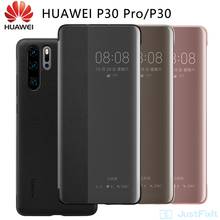 100% oficial HUAWEI P40pro P30pro caso Flip Smart View lindo cuero Huawei P40 pro caso P30 pro funda Original 2024 - compra barato