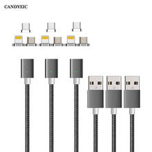 CANDYEIC Micro USB Magnetic Charger For iPhone Samsung Huawei Honor LG MOTO Xiaomi Redmi OPPO VIVO Realme USB C Magnetic Cable 2024 - buy cheap