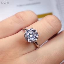 Anel de casamento moissanite 2ct d., anel de moissanite da moda para mulheres. 925 joias de prata. 2024 - compre barato
