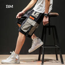 summer streetwear kpop cargo shorts men korean style fashion clothing harajuku cotton shorts hip hop sporting casual plus size 2024 - buy cheap