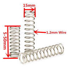 10PCS Stainless Steel Micro Small Compression Spring,1.2mm Wire Dia 15mm Out Diameter 5 10 15 20 25 30 35 40 45 50mm Length 2024 - buy cheap