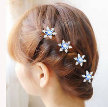1pcs cristal strass floco de neve cabelo garra hairpins acessórios para o cabelo ornamentos grampos de cabelo barrette para crianças menina 2024 - compre barato