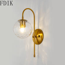 Nordic Gold Glass Lights Simple Vintage Loft Led Mirror Light Fixtures for Bedroom Bedside Bathroom Corridor Indoor Lighting 2024 - buy cheap