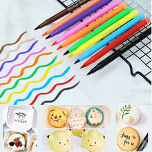 10 Colors Edible Pigment Pen Brush Food Coloring Pen For Drawing Biscuits Fondant Cake Decorating Tools Cake DIY draw Tool 2024 - buy cheap