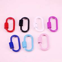 10PCS, Small Oval Enamel Metal Clasp Lock Carabiner DIY Fashion Jewelry Findings 2024 - buy cheap