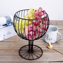 Wine Glass Wrought Iron Snack Storage Basket Snack Tray Dessert Fruit Basket Storage Sundries Container Creative Fruit Basket 2024 - buy cheap