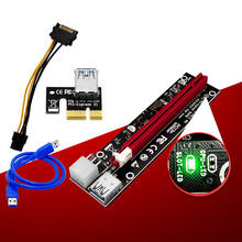 New PCI-E PCIE Riser 103 Express 1X 4x 8x 16x Extender PCI E USB Riser 0103S GPU LED 6Pin Adapter Card SATA 15pin for BTC Mining 2024 - buy cheap