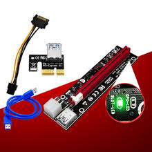 Novo pci-e pcie riser 103 express 1x 4x 8x 16x extensor pci e usb riser 0103s gpu led 6pin adaptador cartão sata 15pin para mineração btc 2024 - compre barato