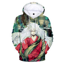Moda inuyasha hoodies homem/mulher impressão 3d harajuku hip hop streetwear inuyasha hoodies masculinos e roupas moletom 2024 - compre barato
