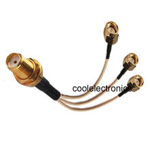SMA Female to 3 SMA Male Connector RF RG316 Pigtail Y Extension Cable 10/15/20/30/50cm /1m 2024 - buy cheap
