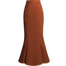 2021 autumn winter ol woolen mermaid skirt women high waist package hip mid trumpet skirt plus size 3XL 2024 - buy cheap