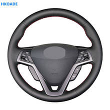 Customize DIY Micro Fiber Leather Car Steering Wheel Cover For Hyundai Veloster 2011 2012 2013 2014 2015 2016 2017 Car Interior 2024 - buy cheap