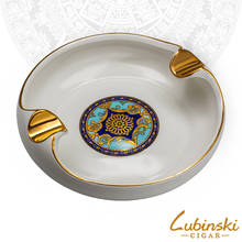 Yanju-Cenicero de cerámica de lujo, accesorios decorativos para sala de estar, oficina, escritorio, 17 cm de diámetro 2024 - compra barato