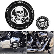 Temporizador Derby para motocicleta, cubierta de motor CNC negra, de aluminio, para Harley Softail 1999, 2000, 2001 y posterior 2024 - compra barato