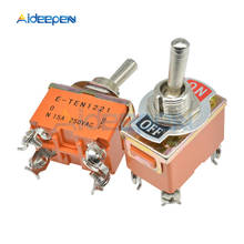 1pcs E-TEN1221 4-Pin 4 Terminal ON-OFF 15A 250V AC Toggle Switch Black Waterproof Cap 2024 - buy cheap