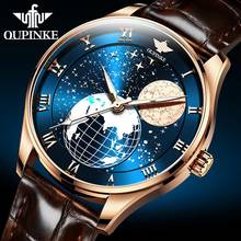 Moon Phase watch Men Mechanical wristwatches Automatic OUPINKE Classic Luxury Waterproof Sapphire watches Relogio Masculino 2024 - buy cheap