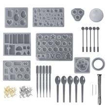 1 Set Epoxy Resin Kit Professional DIY Silicone Mold Diamond Jewelry Making Tools Handmade Pins Molds Mix Stick Accessories 2024 - buy cheap