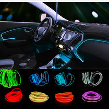 JURUS Car Interior Lighting 1m/2m/3m/5m Led Lights For Auto Strip Garland EL Wire Rope Car Decoration Lamp Flexible Rope Tube 2024 - buy cheap