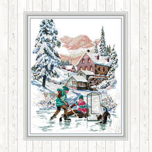 Ice Hockey Handmade 14CT 11CT Counted Stamped DIY Needlework Crafts Cross Stitch Embroidery Kit DMC Cotton Thread Printed Canvas 2024 - compre barato